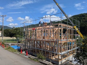 注文住宅 郡上市H様邸建て方
