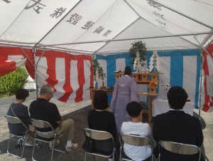 注文住宅 郡上市K様邸地鎮祭