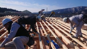 注文住宅 郡上市F様邸建て方