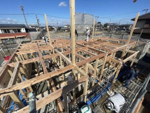 注文住宅 江南市I様邸建て方
