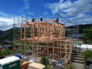 注文住宅 郡上市Y様邸建て方