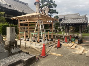 一宮市 宝行寺境内改修工事