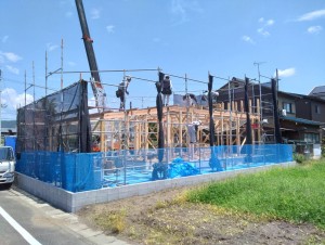 注文住宅 各務原市H様邸建て方